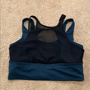 Layered crop top/ sports bra